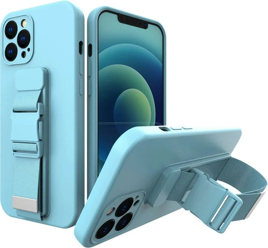 Mbështjellës Hurtel për iPhone 13 Pro, me litar, Blu - 1