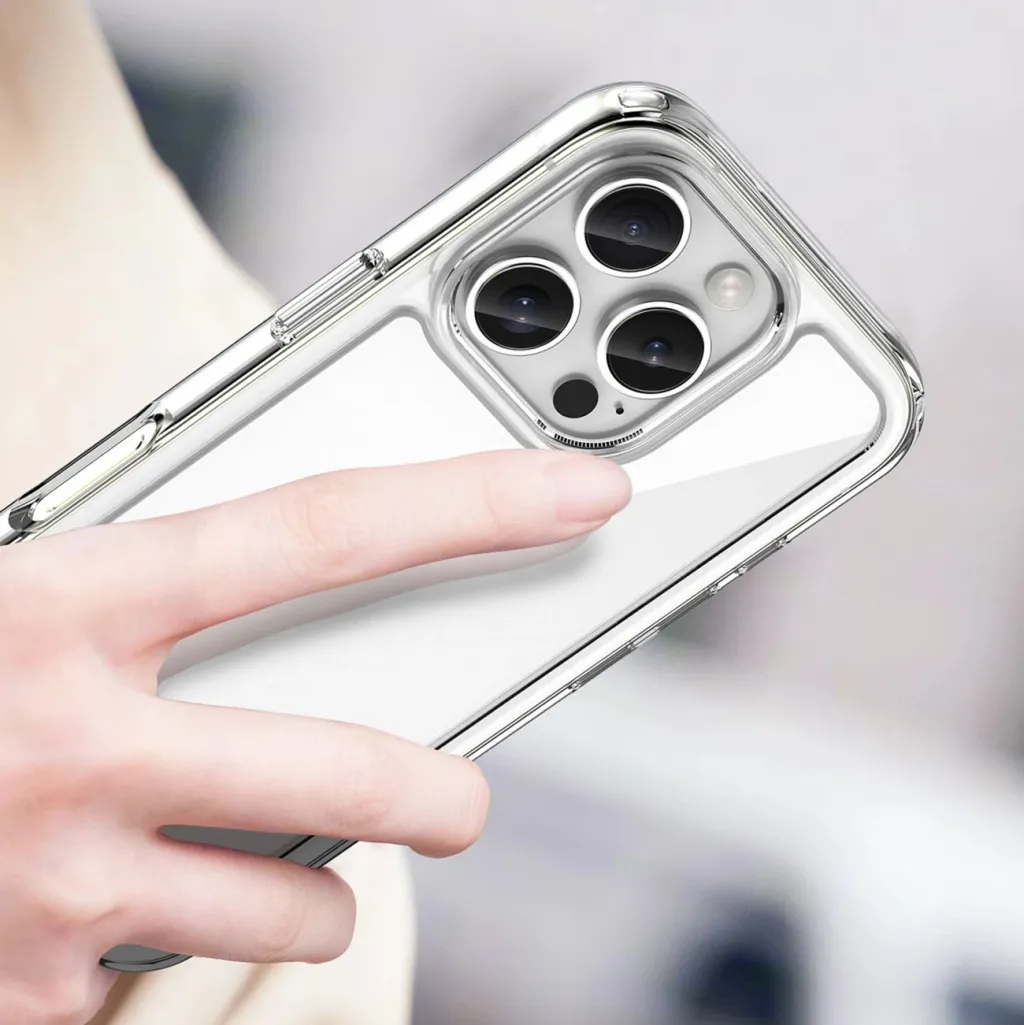 Mbështjellës Hurtel Outer Space Case për iPhone 16e, transparent - 5