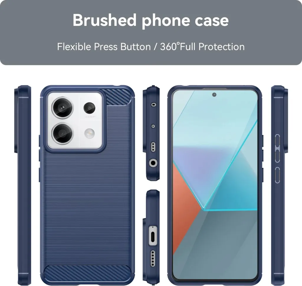 Mbështjellës Hurtel Carbon Case për Xiaomi Redmi Note 13 Pro+, Blu - 2