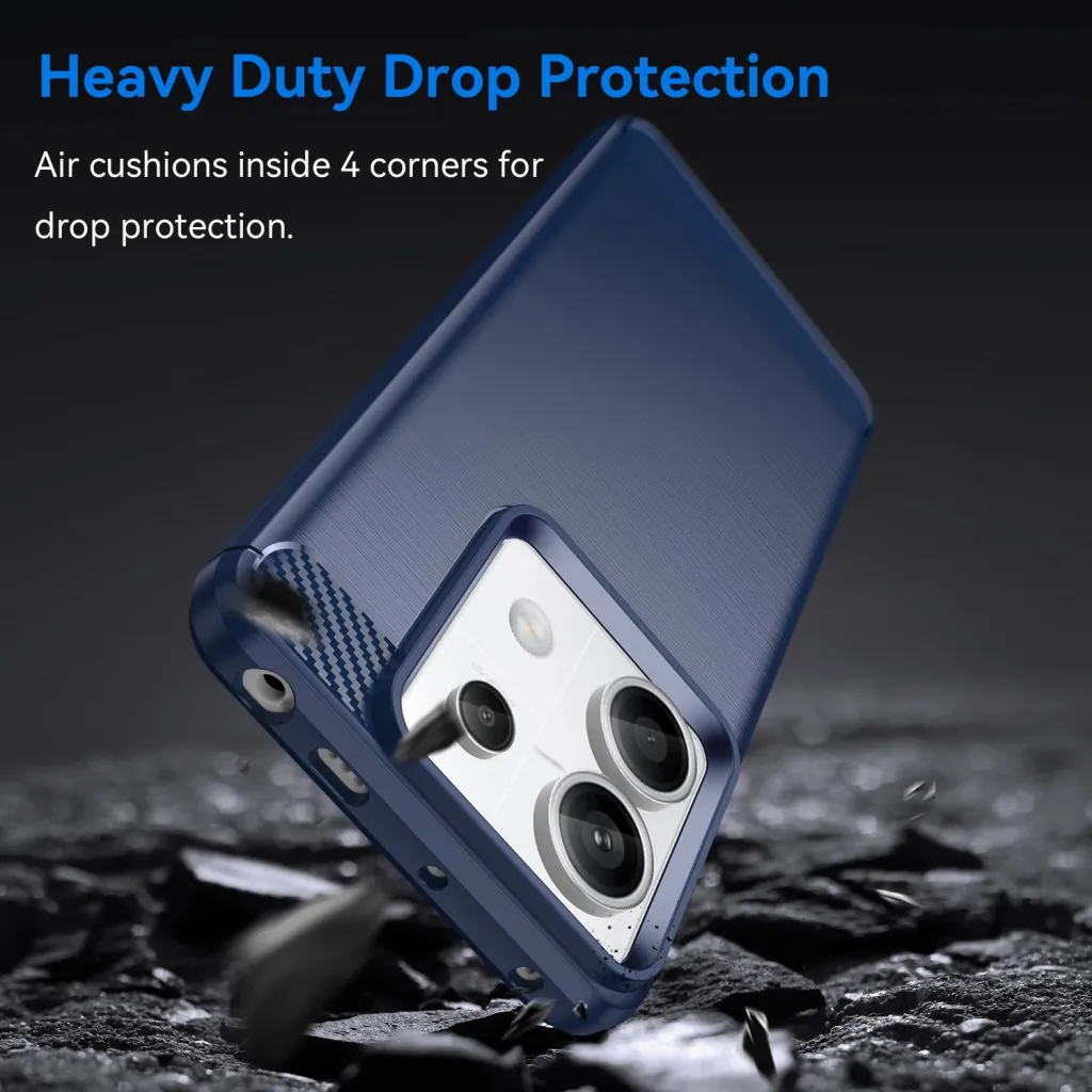 Mbështjellës Hurtel Carbon Case për Xiaomi Redmi Note 13 Pro+, Blu - 3