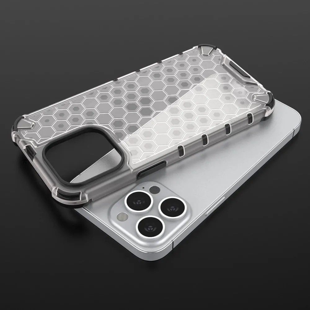 Mbështjellës Hurtel Honeycomb për iPhone 13 Pro, kaltër - 9