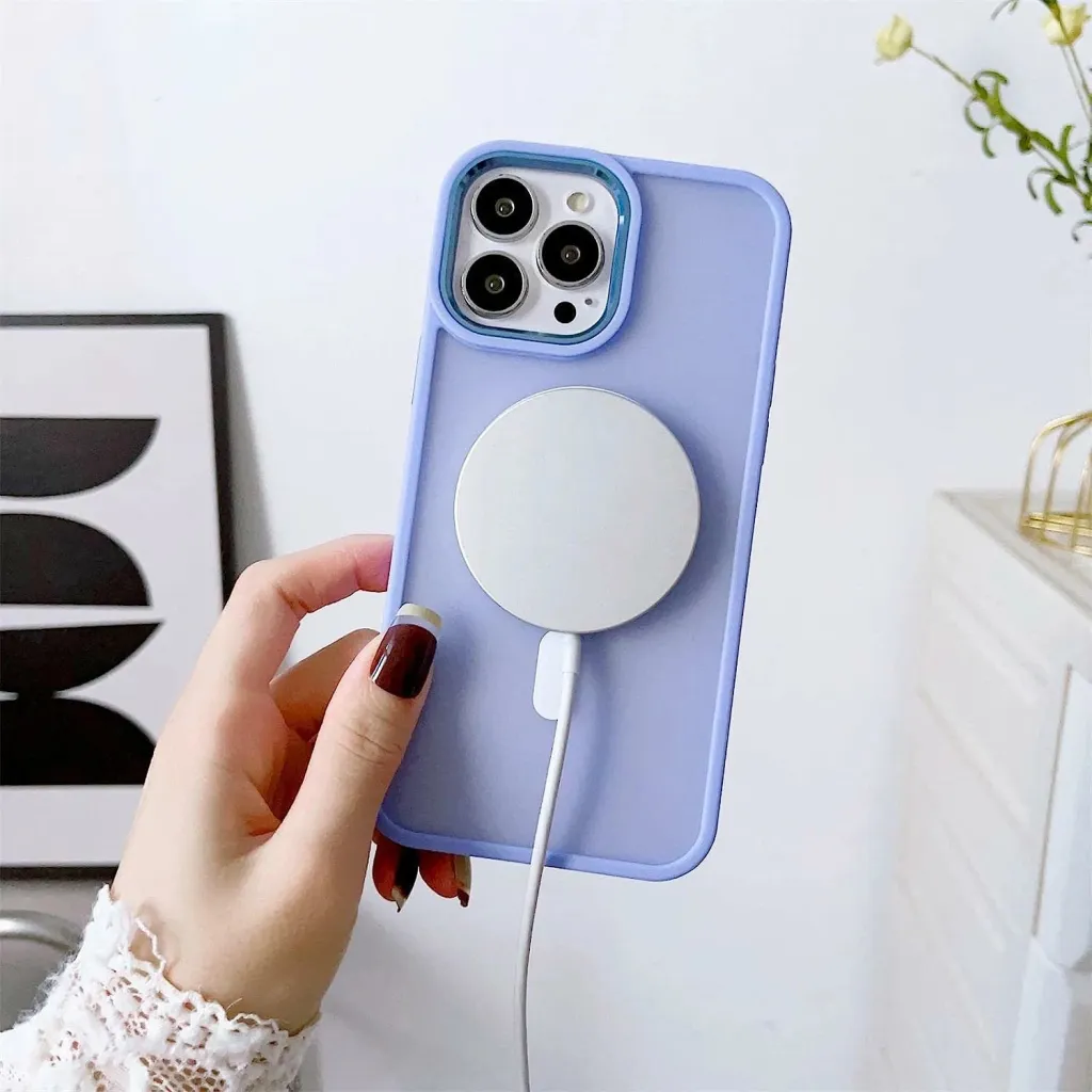 Mbështjellës Hurtel Color Matte Case për iPhone 15 Plus, MagSafe, i gjelbër - 5
