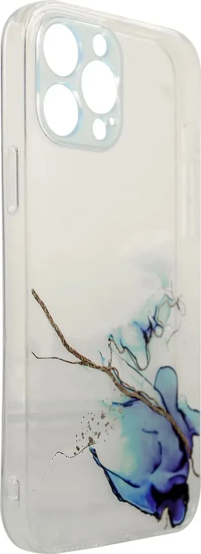Mbështjellës Hurtel Marble Case për Xiaomi Redmi Note 11, TPU, Blu - 2