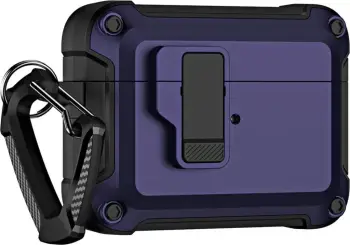 Mbështjellës Hurtel Pro Armor për AirPods 4 me karabiner, Violet