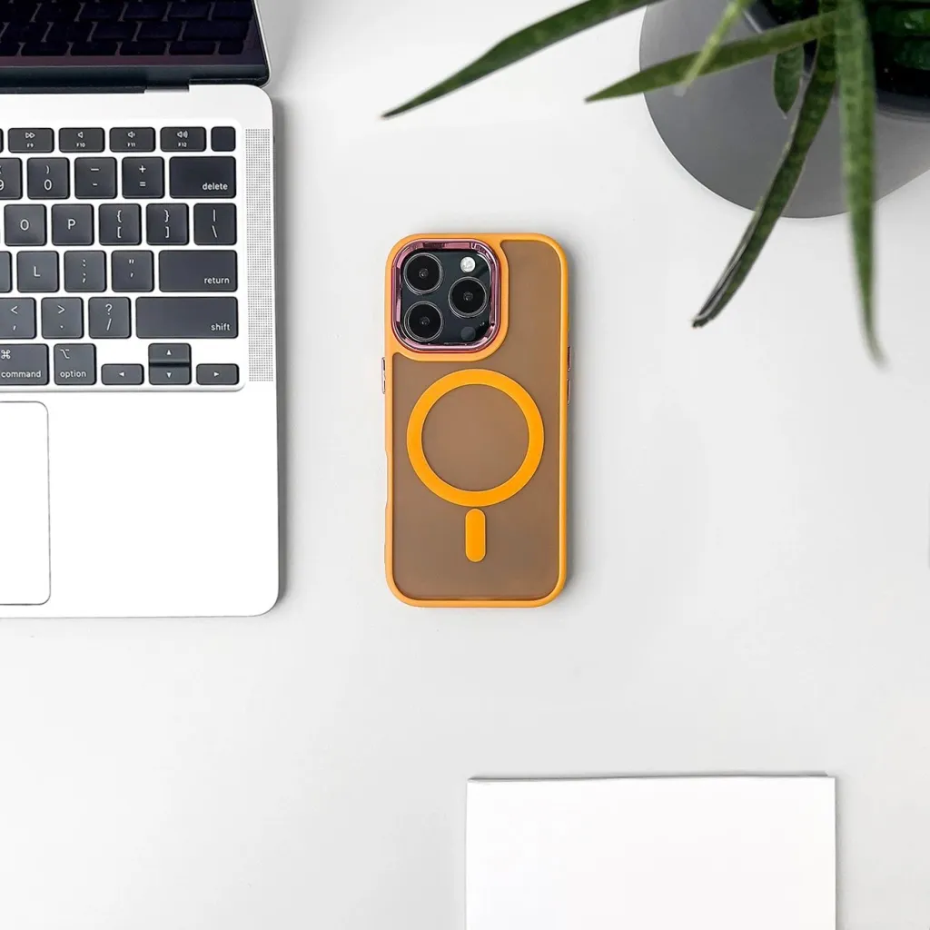 Mbështjellës Hurtel MagSafe për iPhone 16 Pro Max, portokalli - 7
