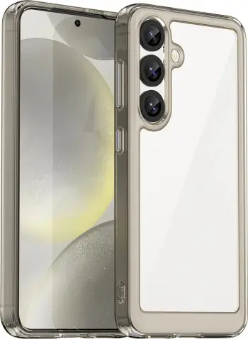 Mbështjellës Hurtel Outer Space Case për Samsung Galaxy S25 Edge, gjysmë-transparent, i zi