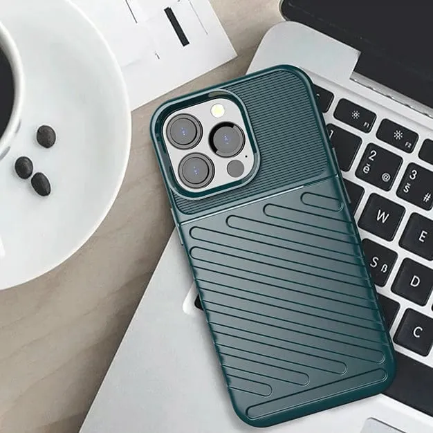 Mbështjellës Hurtel Thunder Case për iPhone 13 Pro, TPU, e gjelbër - 2