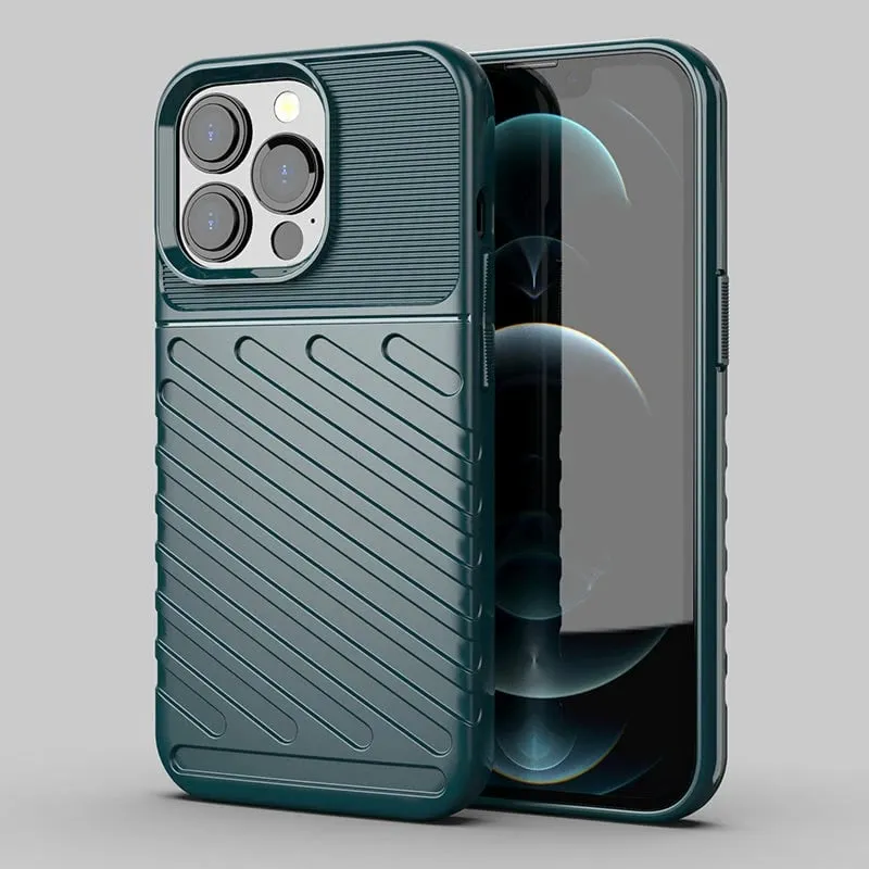 Mbështjellës Hurtel Thunder Case për iPhone 13 Pro, TPU, e gjelbër - 3