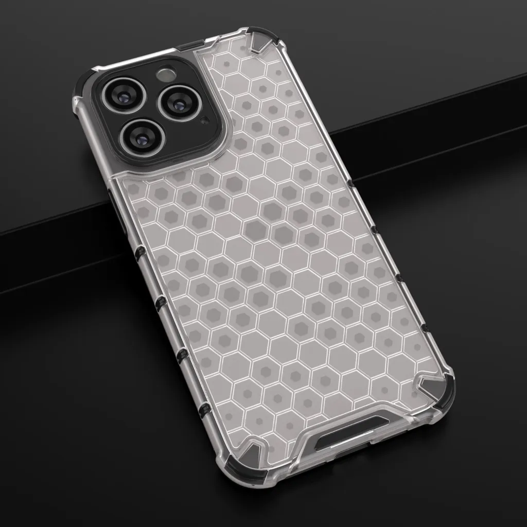 Mbështjellës Hurtel Honeycomb për iPhone 14 Pro, kaltër - 19