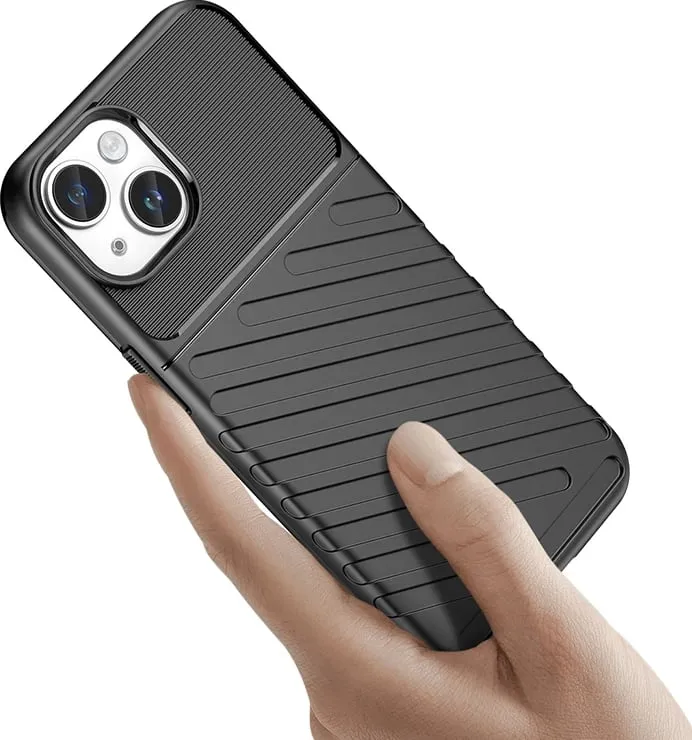 Mbështjellës iPhone 15 Plus Hurtel Thunder Case, TPU, Blu - 3