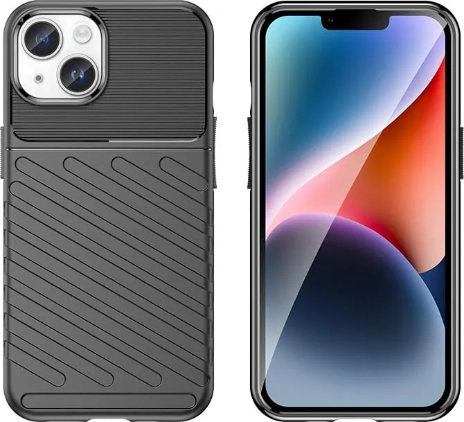 Mbështjellës iPhone 15 Plus Hurtel Thunder Case, TPU, Blu - 5
