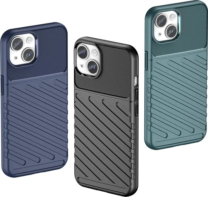 Mbështjellës iPhone 15 Plus Hurtel Thunder Case, TPU, Blu - 7