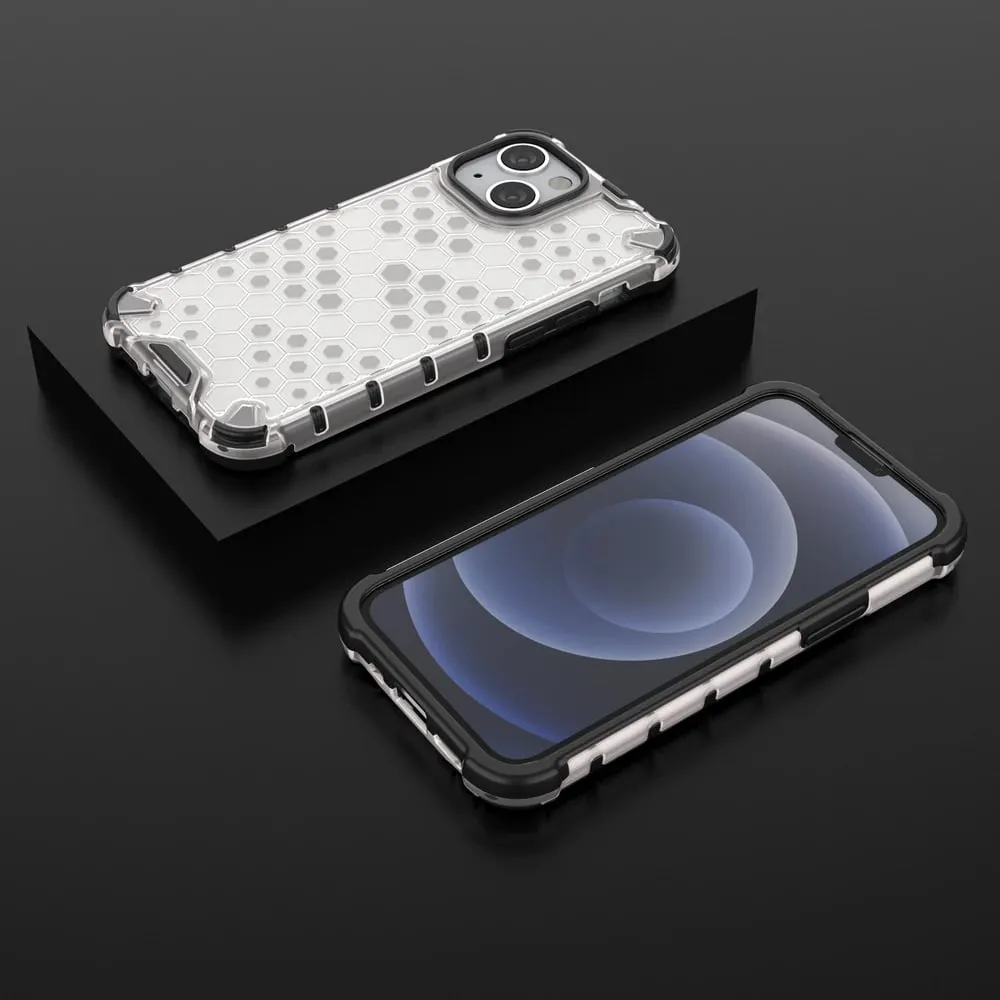 Mbështjellës Hurtel Honeycomb për iPhone 13 mini, transparent - 13