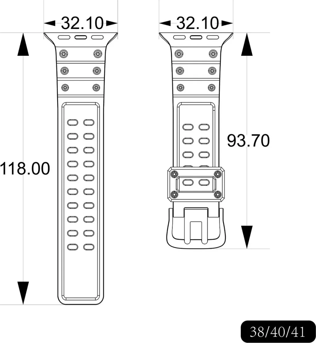Rrip për Apple Watch Hurtel Strap Triple Protection, 38/40/41mm, i bardhë - 8
