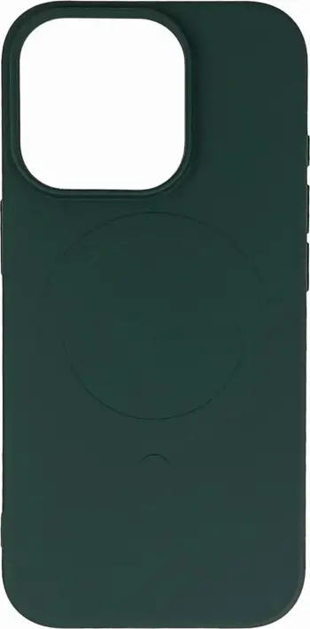 Mbështjellës Hurtel Liquid Silicone Case MagSafe për iPhone 16 Pro, e gjelbër e errët