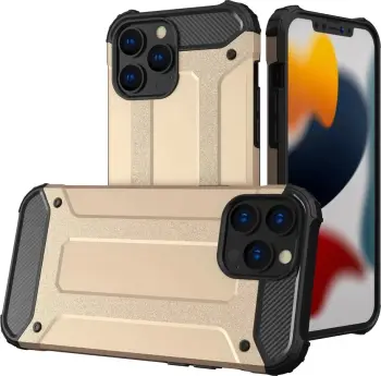 Mbështjellës Hybrid Armor Hurtel për iPhone 13 Pro Max, Gold