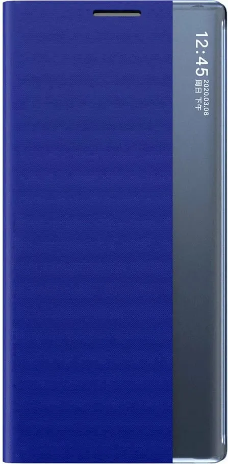 Mbështjellës Hurtel Sleep Case Bookcase me smart window për Samsung Galaxy A22 4G, Kaltër - 2
