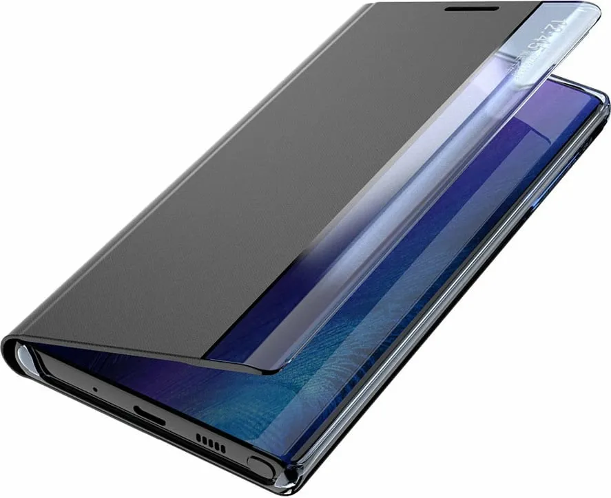Mbështjellës Hurtel Sleep Case Bookcase me smart window për Samsung Galaxy A22 4G, Kaltër - 5