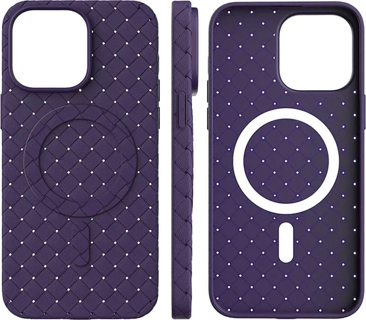 Mbështjellës Hurtel Woven Case për iPhone 15 Pro, MagSafe, vjollcë - 3