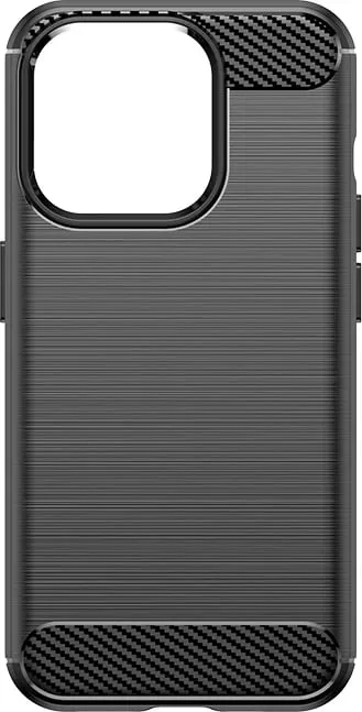 Mbështjellës Hurtel Carbon Case për iPhone 15 Pro, TPU, i zi - 2
