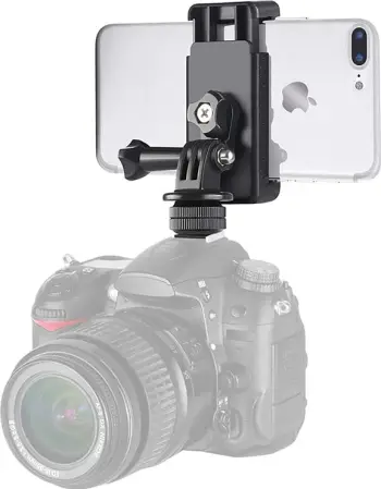 Mbajtës telefoni/kamere sportive Hurtel me adapter, i zi