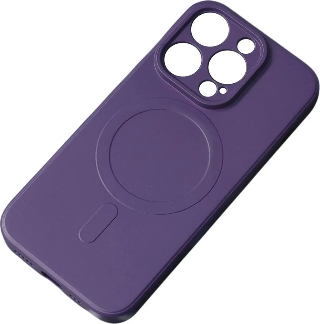 Mbështjellës silikoni Hurtel për iPhone 15 Pro, MagSafe, Vjollcë - 1