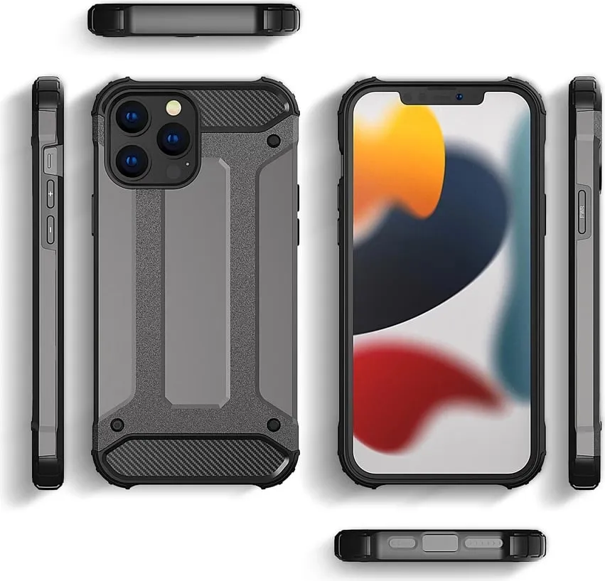 Mbështjellës Hybrid Armor Hurtel për iPhone 13 Pro, e zezë - 3