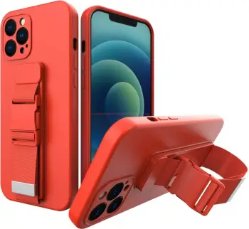 Mbështjellës Hurtel Rope Case me litar për qafë, për Samsung Galaxy A32 4G, Kuq
