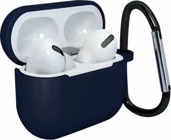 Mbështjellës për kufje Hurtel për AirPods 3, silikon, me karabiner, Kaltër e errët