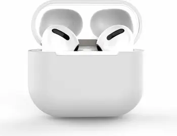 Mbështjellës Hurtel për AirPods Pro, silikon, i bardhë