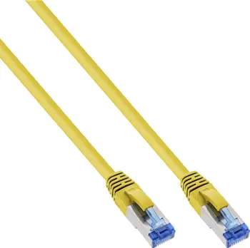 Kabllo rrjeti InLine Patch Cable Cat.6A, S/FTP, 0.3m, e verdhë