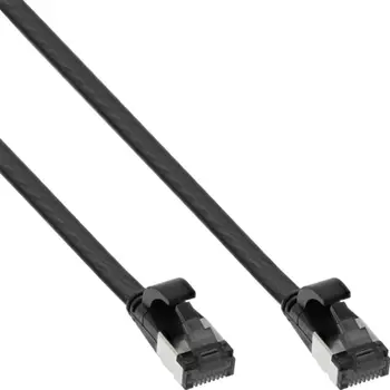 Kabllo rrjeti InLine Flat, Cat 8.1 U/FTP, 3m, e zezë