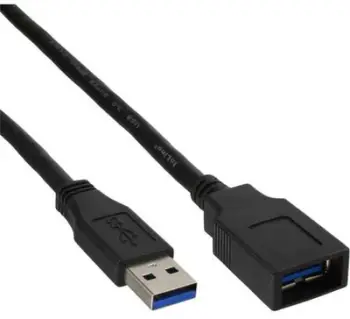 Kabllo InLine USB USB-A – USB-A 1 m, e zezë (35610)
