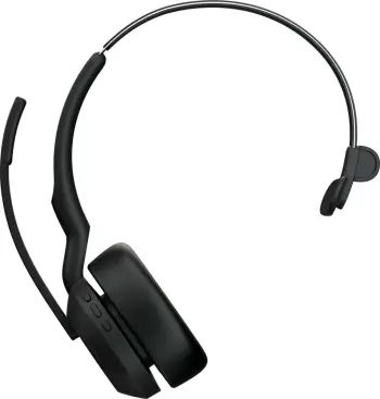 Kufje Jabra Evolve2 55, Link380a UC Mono, Wireless, Office/Call center, 20 - 20000 Hz, 79 g, të zeza