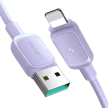 Kabllo Joyroom Multi-Color Series A14, Lightning në USB-A, 1.2m, 2.4A, vjollcë