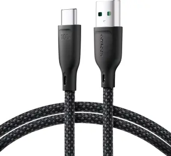 Kabllo Joyroom Multi-Color Series S-A34, USB-A në USB-C, 100W, 1m, e zezë