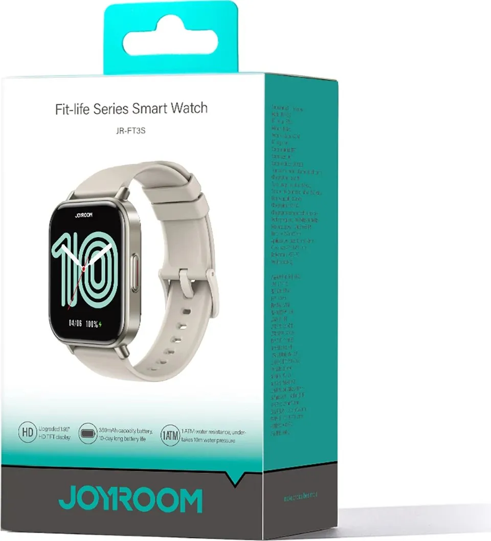 Smartwatch Joyroom Fit-Life JR-FT3S, 1.96", Bluetooth, 340 mAh, Titanium - 7