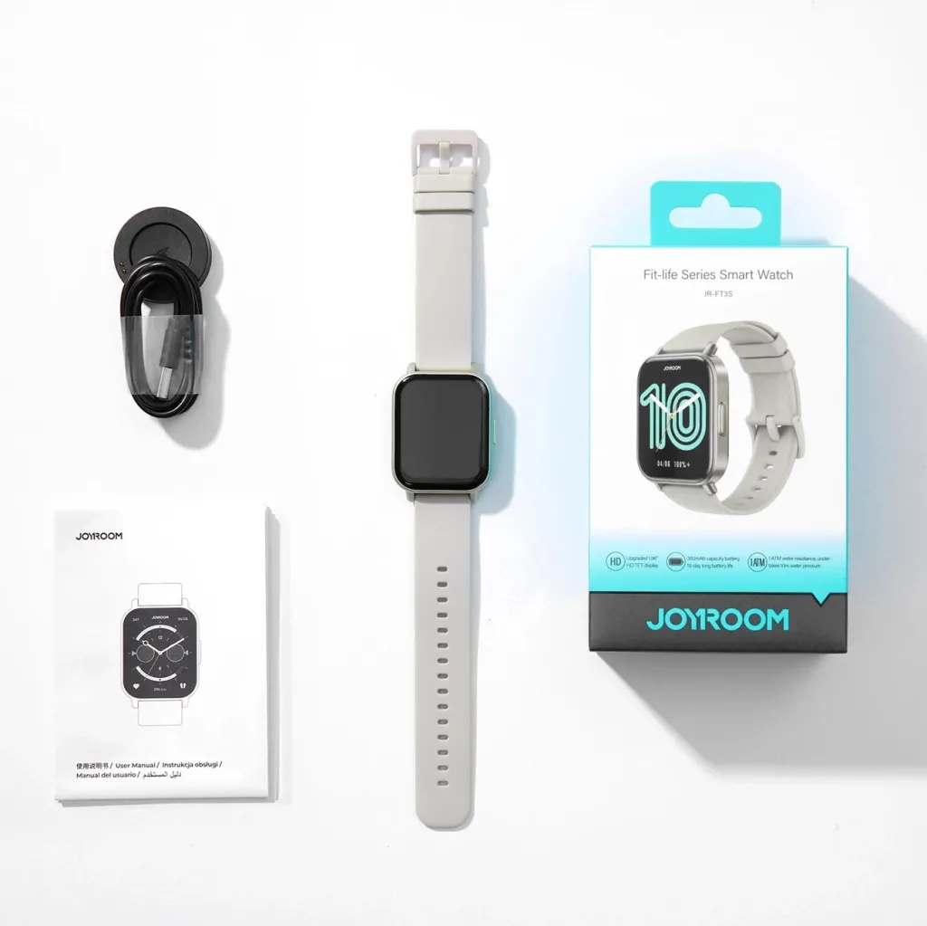 Smartwatch Joyroom Fit-Life JR-FT3S, 1.96", Bluetooth, 340 mAh, Titanium - 8