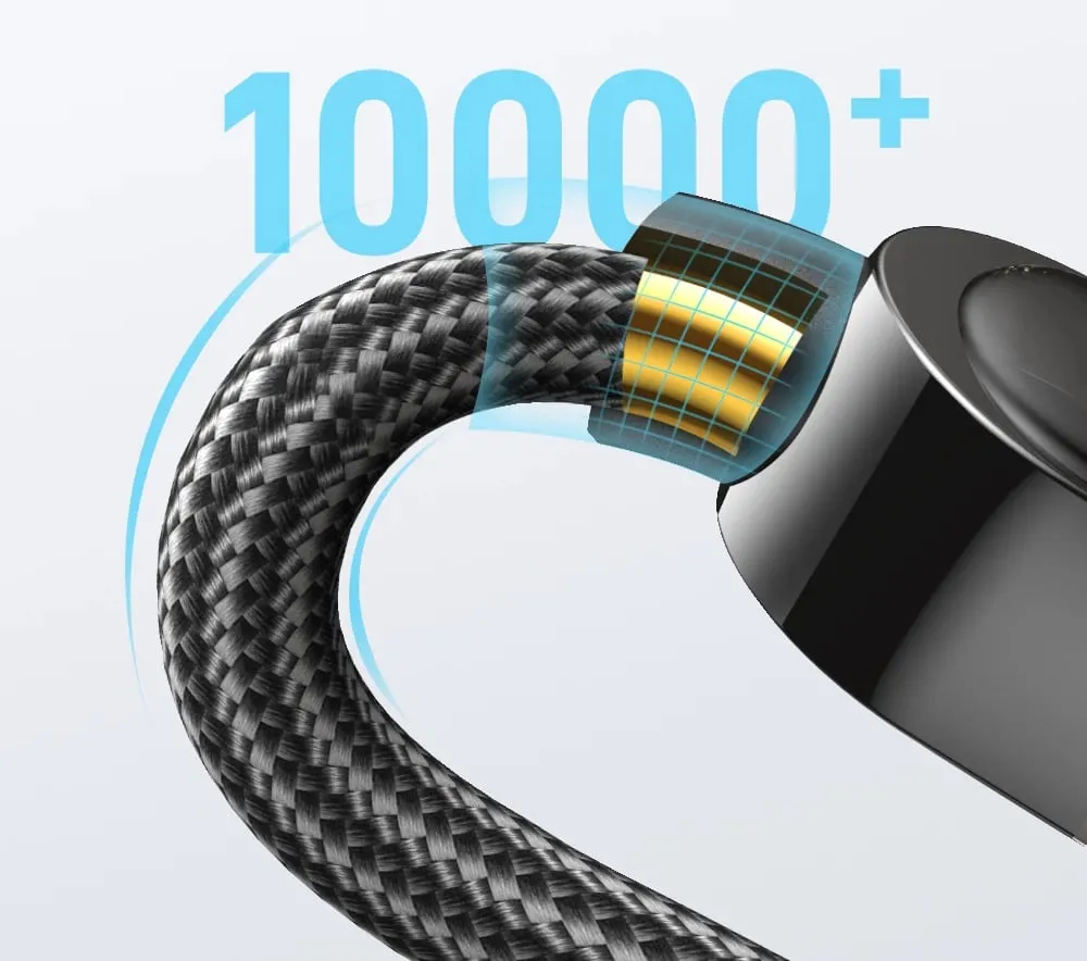 Kabllo USB-C/USB-C Joyroom A4 S-CC100A4 me ekran LED, 1.2m, 100W, e zezë - 2