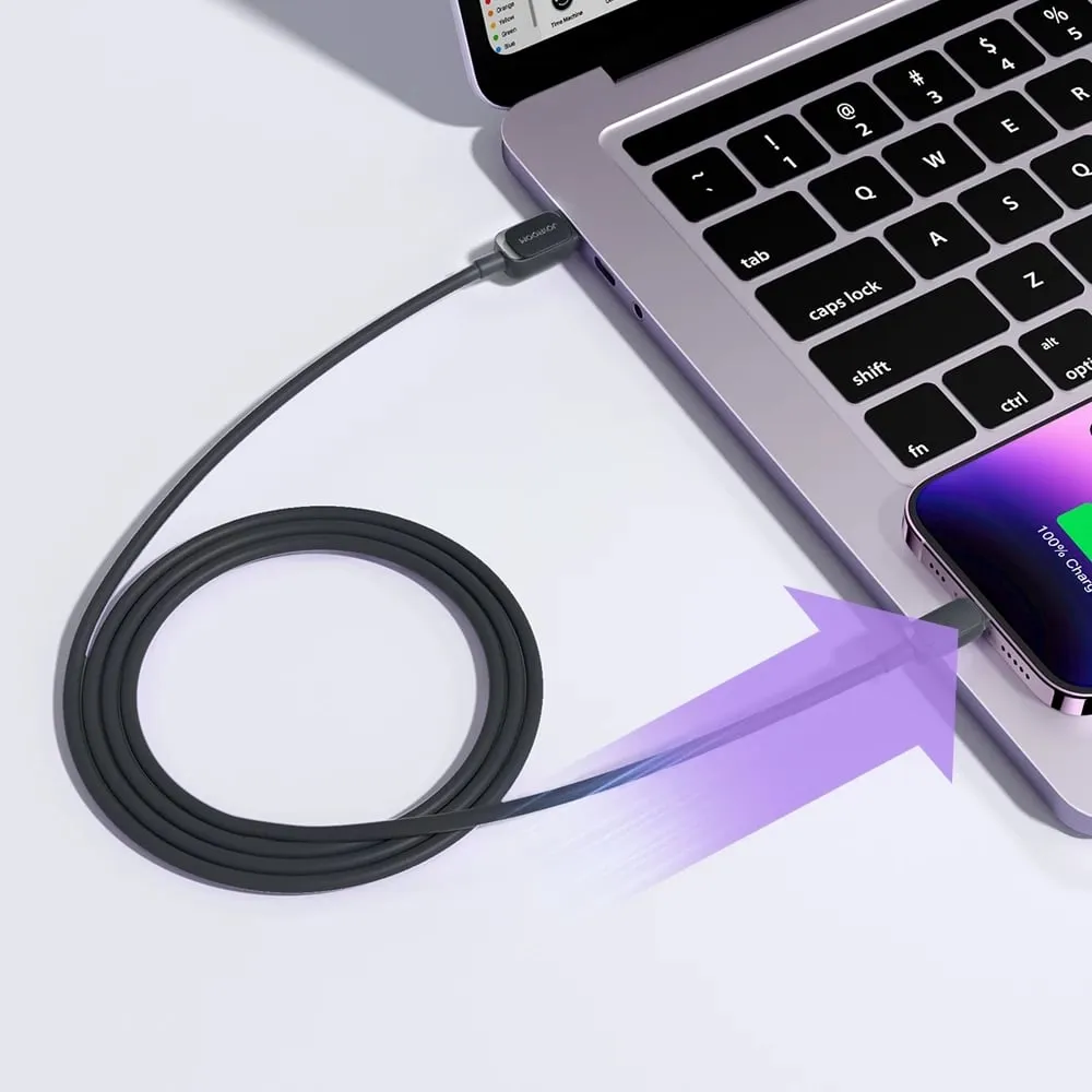 Kabllo Joyroom Multi-Color Series A14, Lightning në USB-A, 2m, 2.4A, e zezë - 6