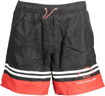 Shorce noti KARL LAGERFELD BEACHWEAR për meshkuj, të zeza