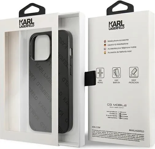 Mbështjellës Karl Lagerfeld Perforated Allover për iPhone 13 Pro Max 6.7", i zi - 2