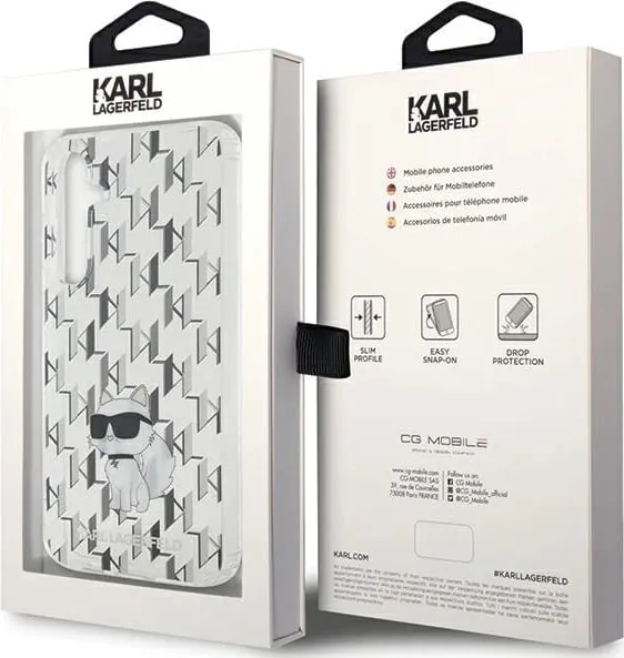 Mbështjellës Karl Lagerfeld Monogram Choupette për Samsung Galaxy S23 FE, Transparent - 2