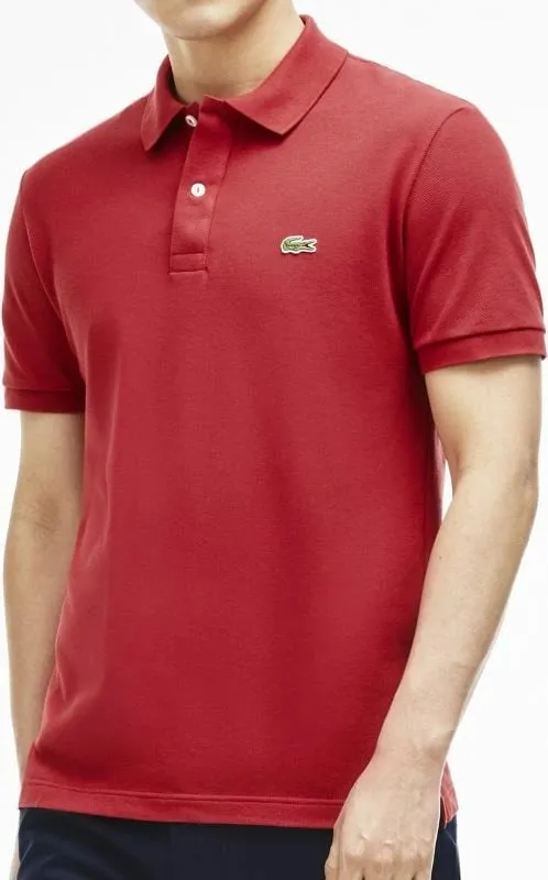 Polo maicë Lacoste për meshkuj, e kuqe - 1