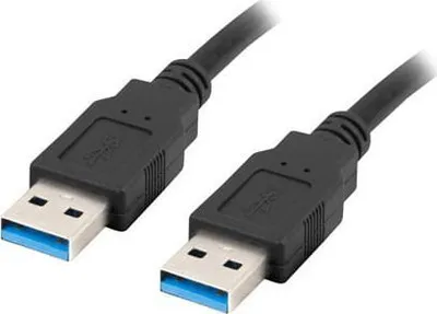 Kabllo Lanberg USB-A M/ M 3.0, 0.5m, e zezë - 1