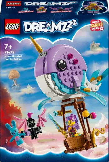 Set ndërtimi LEGO Izzie's Narwhal Hot-Air Balloon, 156 pjesë, shumëngjyrësh