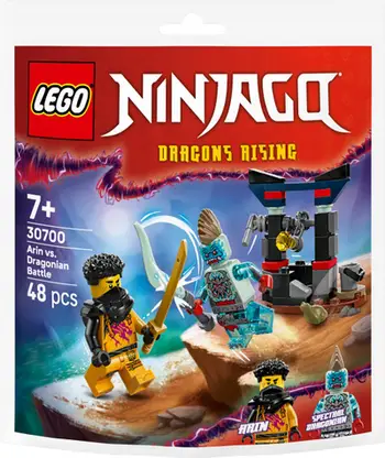 Set LEGO Ninjago Arin vs Dragonian Battle 30700, figurina ninja, për fëmijë