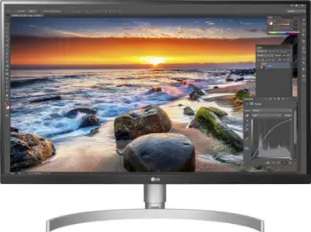 Monitor LG 27UL650-W, 27", 4K UHD, i bardhë/ argjendtë