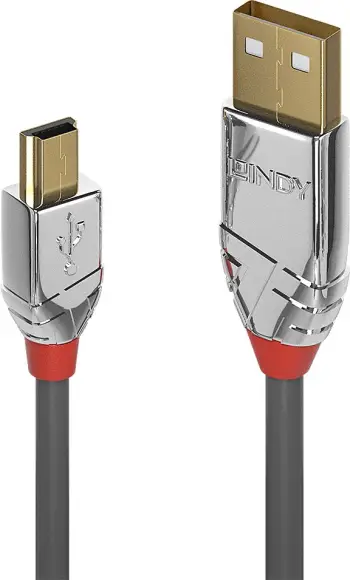 Kabllo Lindy USB-A - miniUSB, 1m, e hirtë