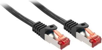 Kabllo rrjeti Lindy, cat.6, S/FTP, RJ-45/RJ-45, 1 m, e zezë
